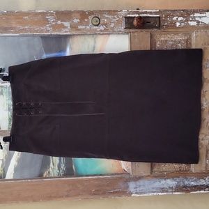 Exact Change Long A-line Skirt Chocolate Brown Velvety Soft